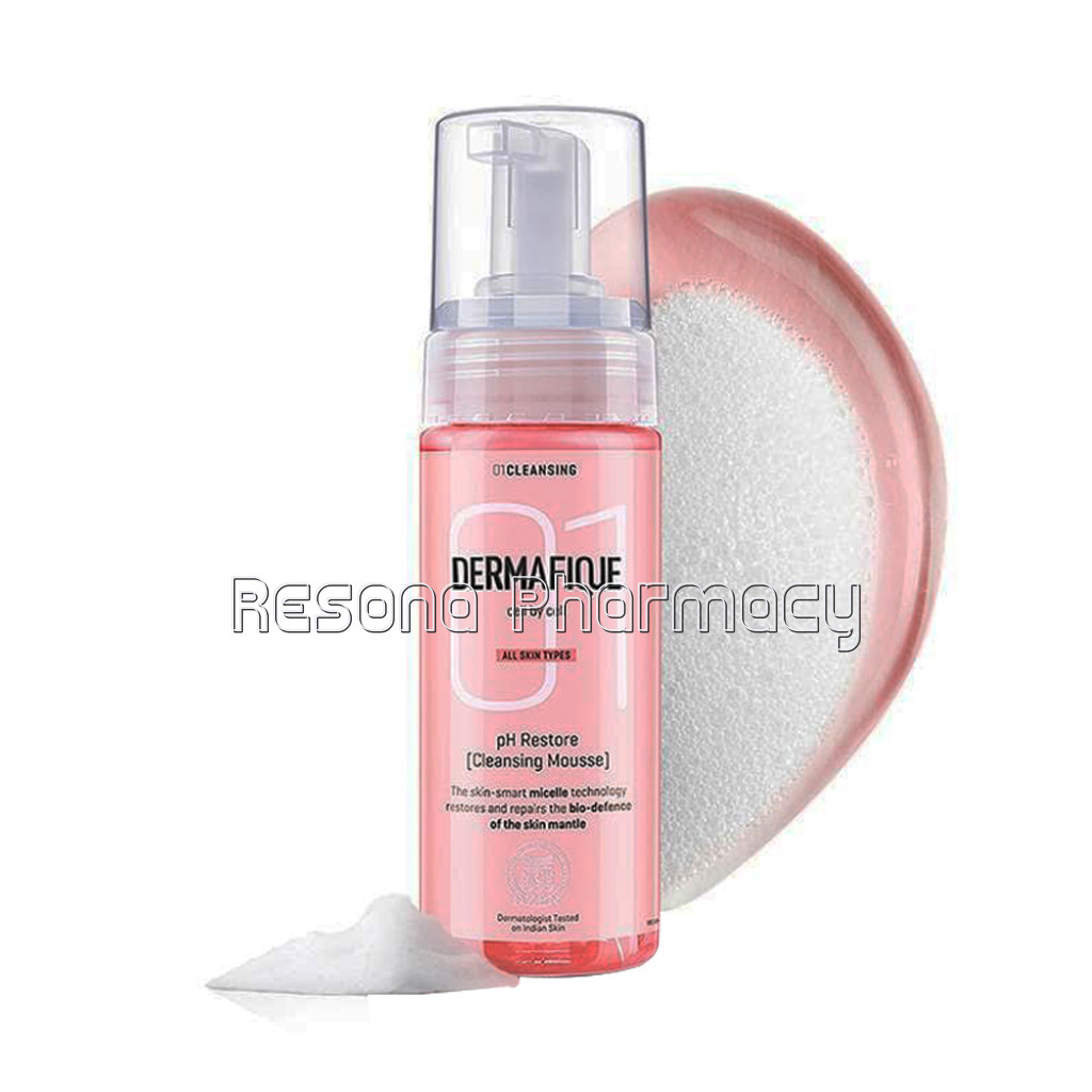 Dermafique Ph Restore Cleansing Mousse For All Skin Types, Removes Impurities, Alcohol Free, Paraben Free, Soap Free, Dermatologist Tested (150 Ml)