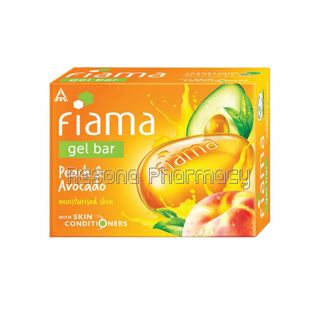 Fiama Gel Bar Peach And Avocado For Moisturized Skin, With Skin Conditioners, 125 Gm