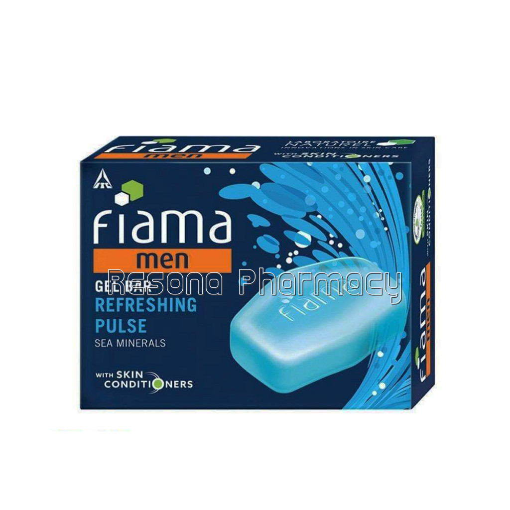 Fiama Men Refreshing Pulse Gel Bar, With Sea Minerals, With Skin Conditioners   125G (Buy 3 Get 1 Free)