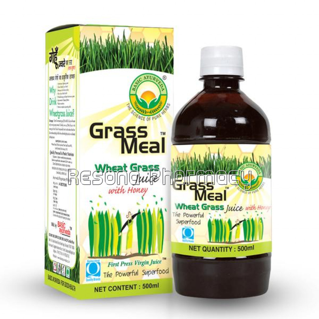 Basic Ayurveda Grass Meal (Wheat Grass) Juice With Honey 500 Ml