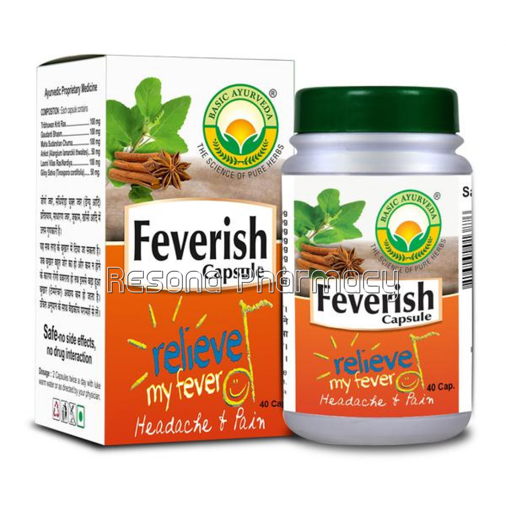 Basic Ayurveda Feverish 40 Capsules