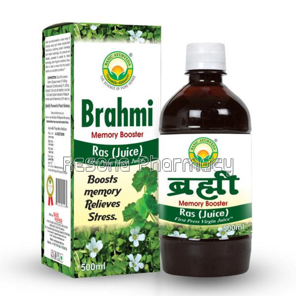 Basic Ayurveda Brahmi Ras (Juice) Memory Booster 500 Ml