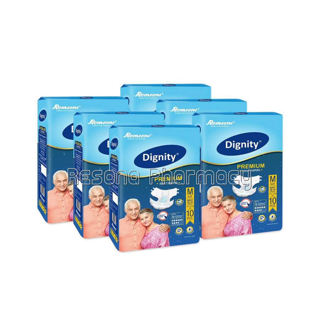 Dignity Premium Adult Diapers, Medium, Waist Size 28