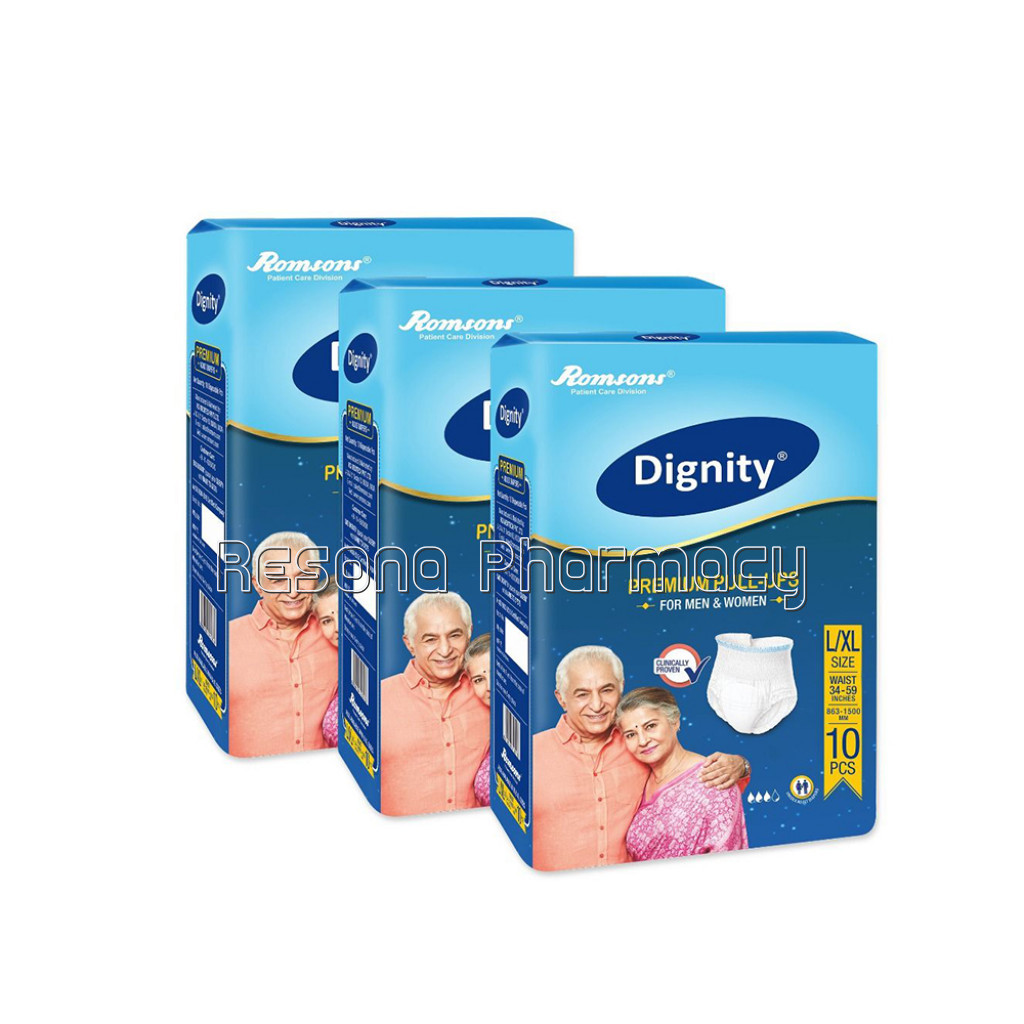 Dignity Premium Pull Up Adult Diapers, Large Extra Large, Waist Size 34
