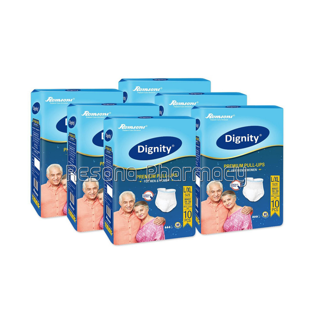 Dignity Premium Pull Up Adult Diapers, Large Extra Large, Waist Size 34
