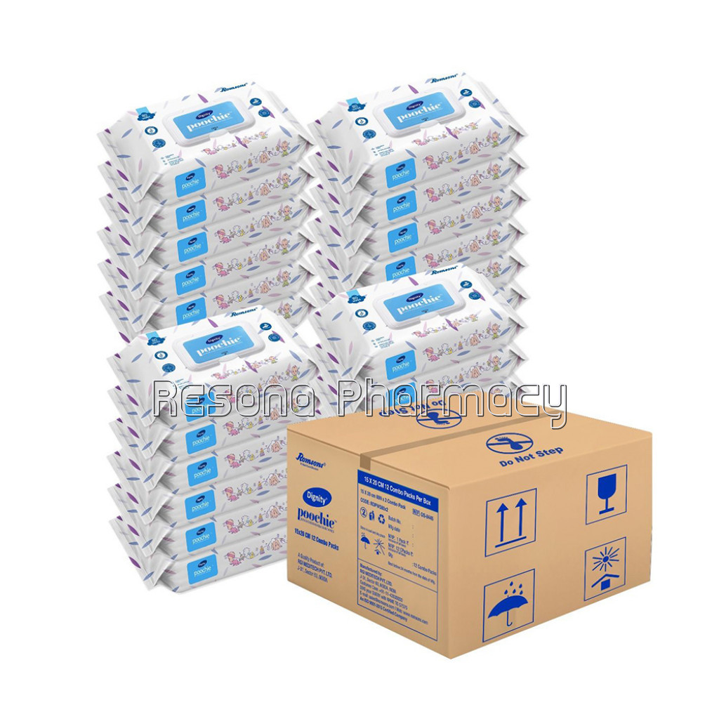 Dignity Poochie 100% Biodegradable Baby Wipes, 150X200 Mm, 80 Wipes/Pack (Pack Of 24) 1920 Wipes