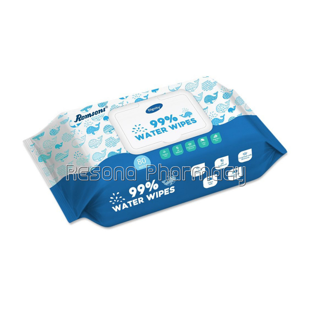 Dignity 99% Water Wipes, 150X200 Mm, 80 Wipes/Pack (Pack Of 1)