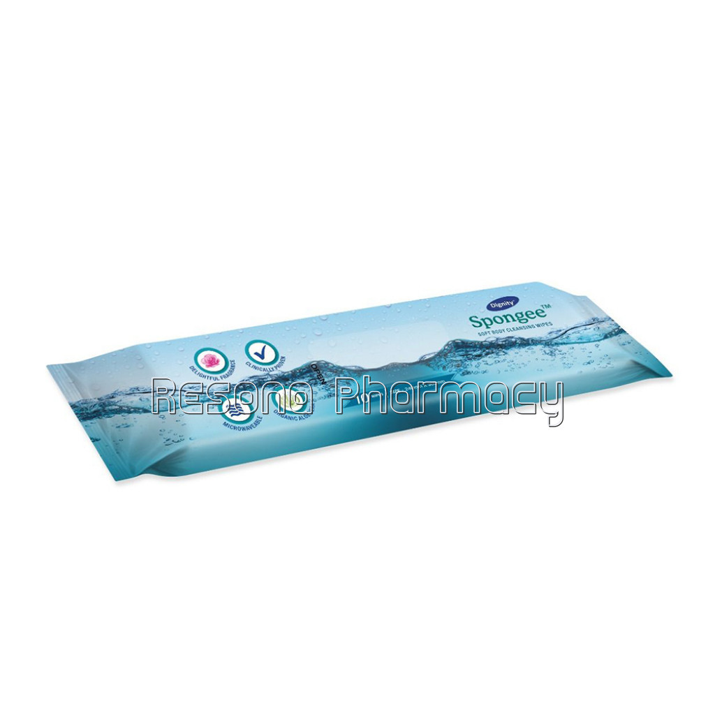 Dignity Spongee Body Wipes For Adult, 240X300 Mm 10 Wipes/Pack (Pack Of 1)