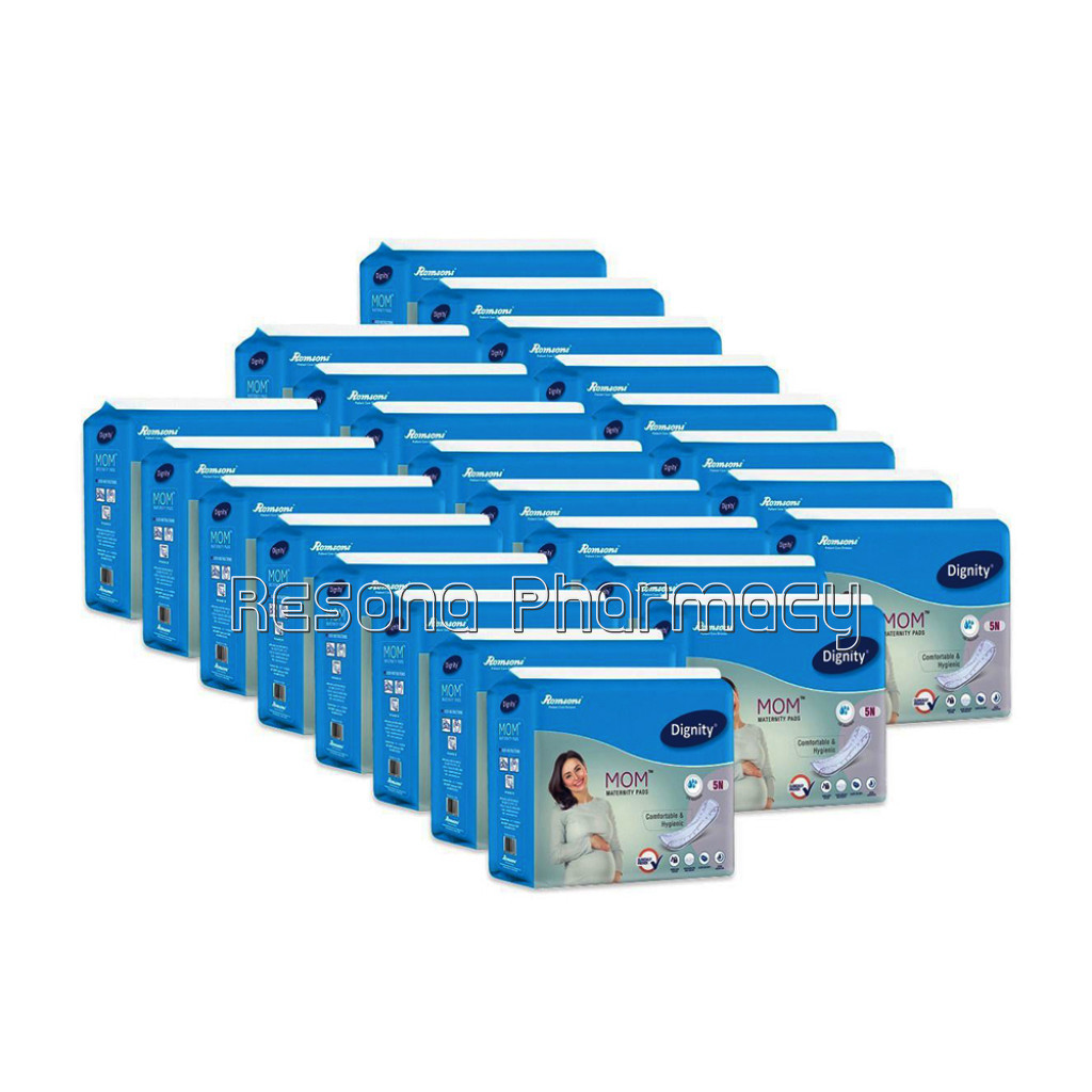 Dignity Mom Maternity Pads, Comfortable and Hygenic, Medium, 5 Pcs/Pack (Pack Of 24) 120 Pcs