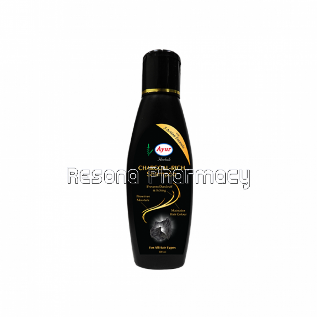 Ayur Herbals Moisturizing Charcoal Rich Shampoo 100 Ml