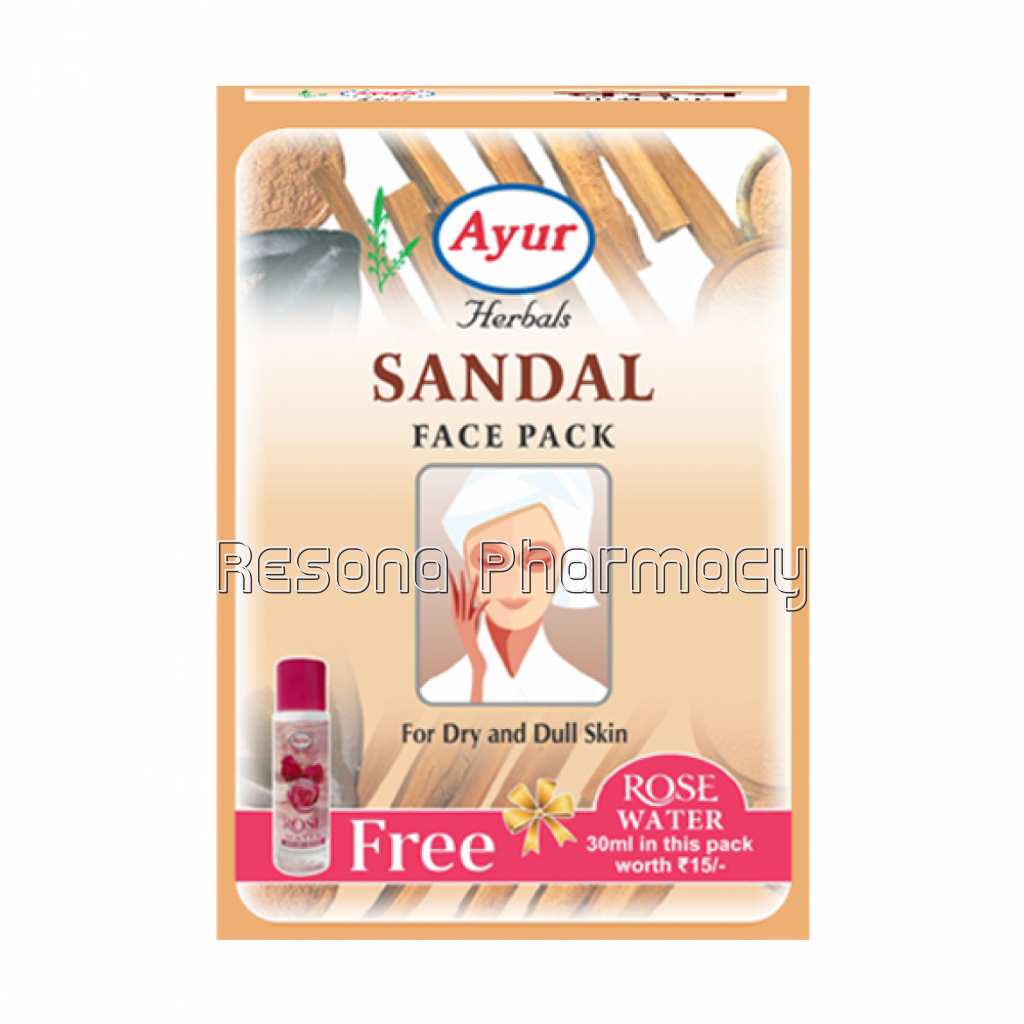 Ayur Herbals Sandal Face Pack With Free Rose Water 100 Gm