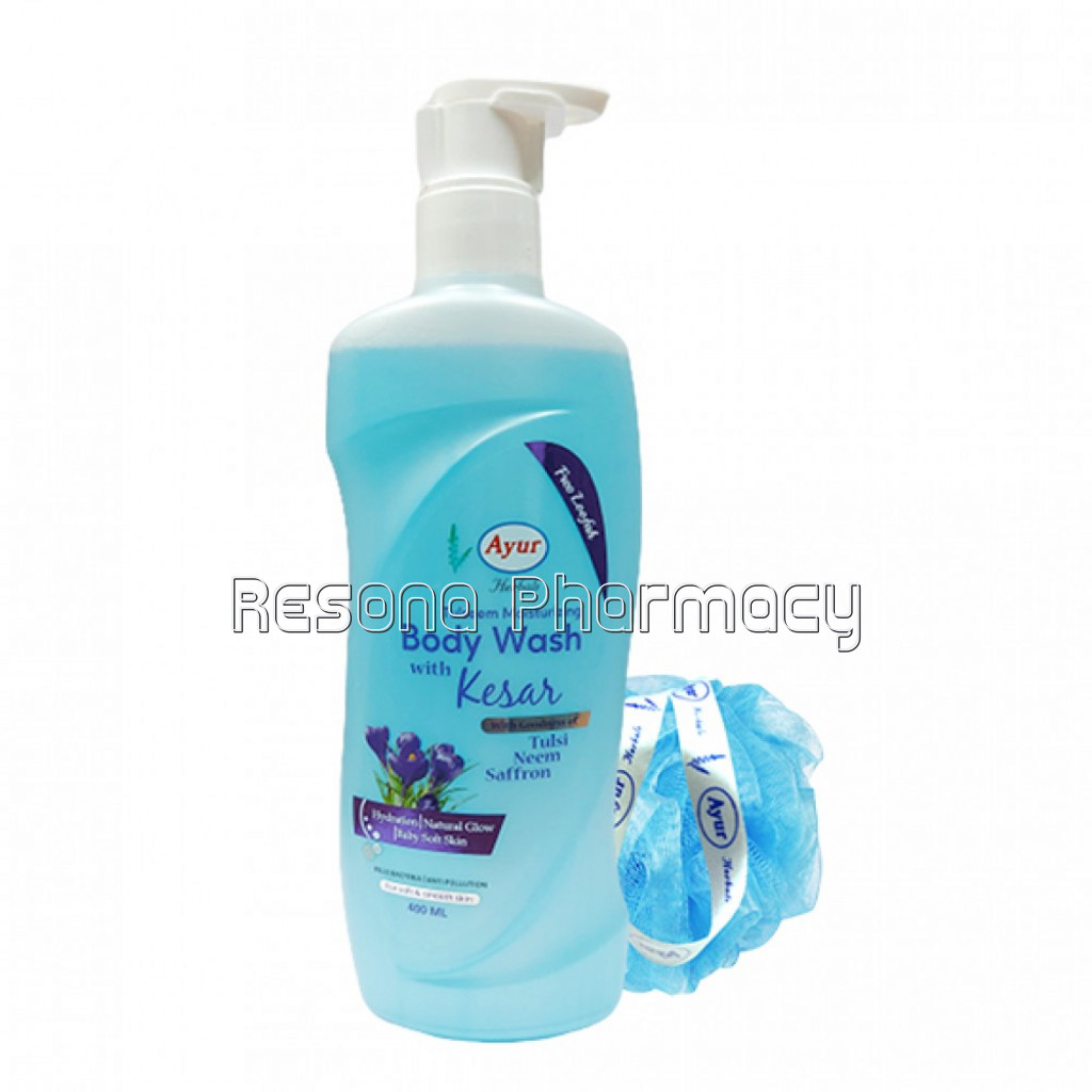 Ayur Herbals Tulseem Moisturizing Body Wash With Kesar 400 Ml
