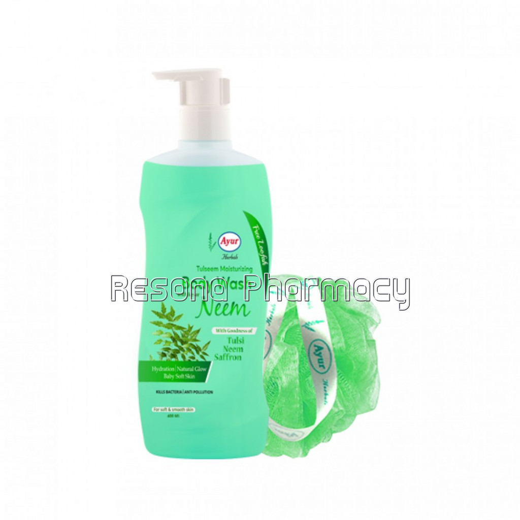 Ayur Herbals Tulseem Moisturizing Body Wash With Neem 400 Ml