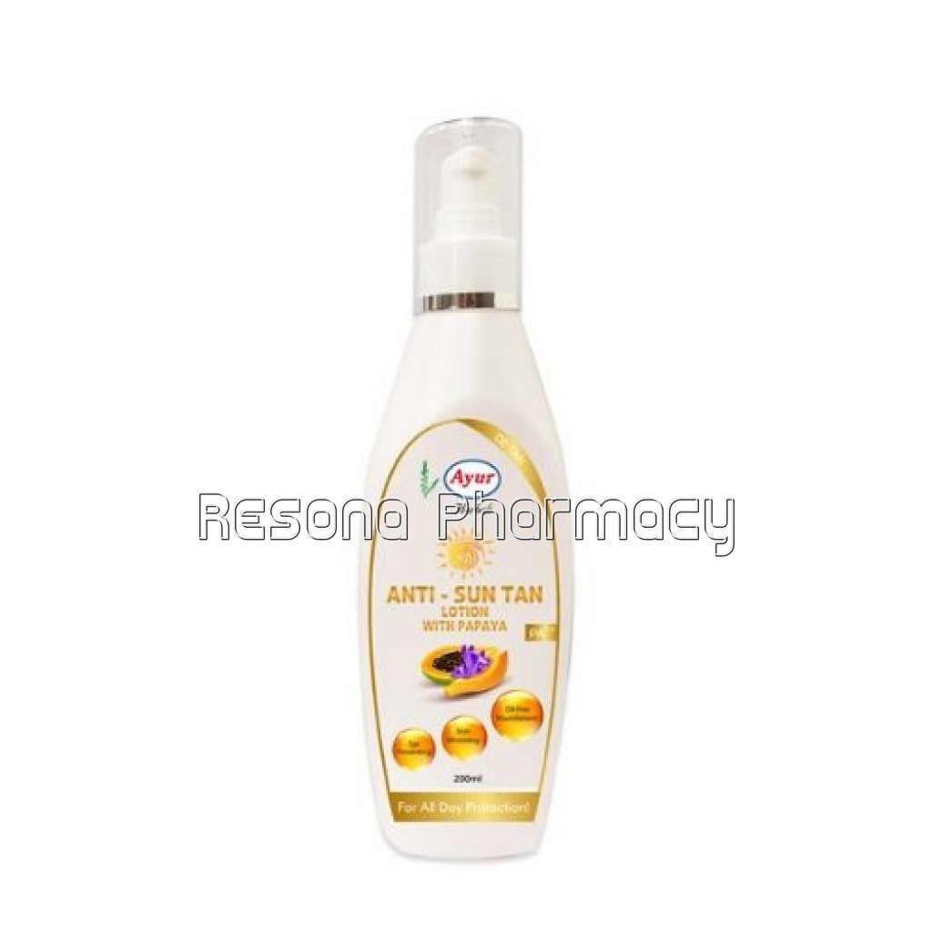 Ayur Herbals Anti Sun Tan Lotion With Papaya 200 Ml