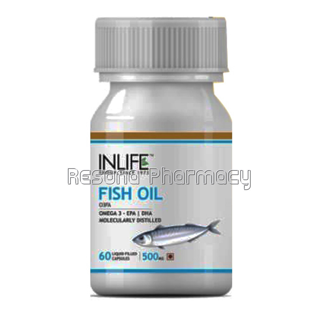 Inlife Fish Oil Omega 3 Fatty Acids Supplement, 500Mg (60 Capsules)