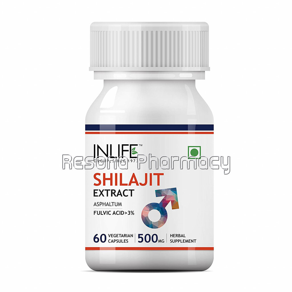 Inlife Shilajit Extract Supplement, 500 Mg – 60 Vegetarian Capsules