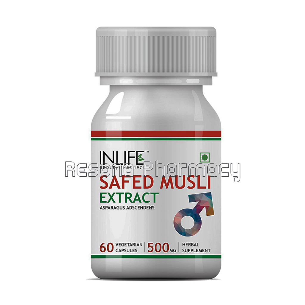 Inlife Safed Musli Extract Supplement, 500Mg – 60 Vegetarian Capsules