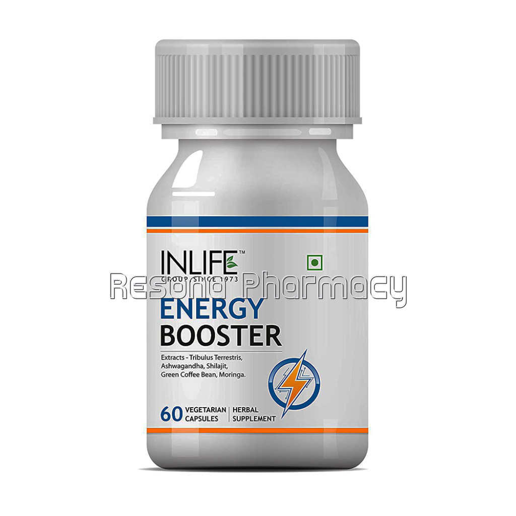 Inlife Energy Booster Supplement, 500Mg – 60 Vegetarian Capsules