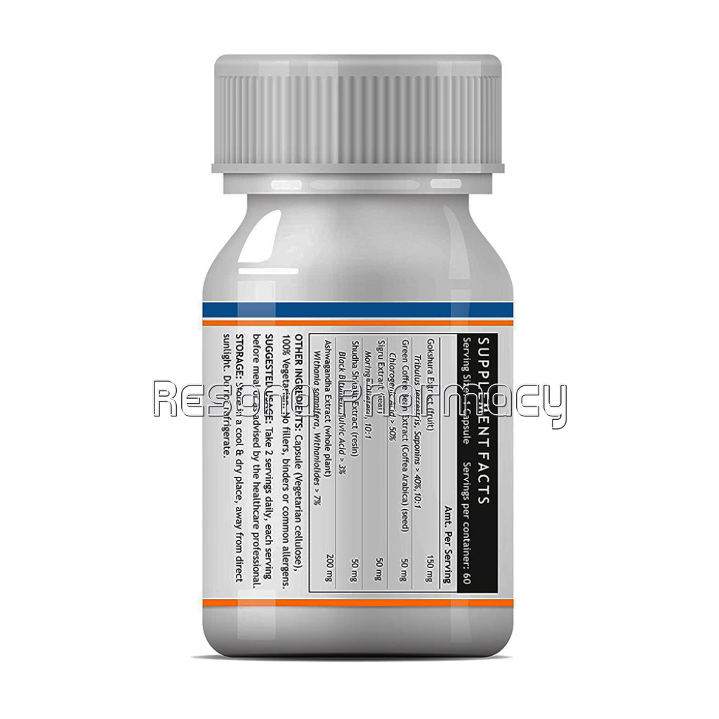 Inlife Energy Booster Supplement, 500Mg – 60 Vegetarian Capsules