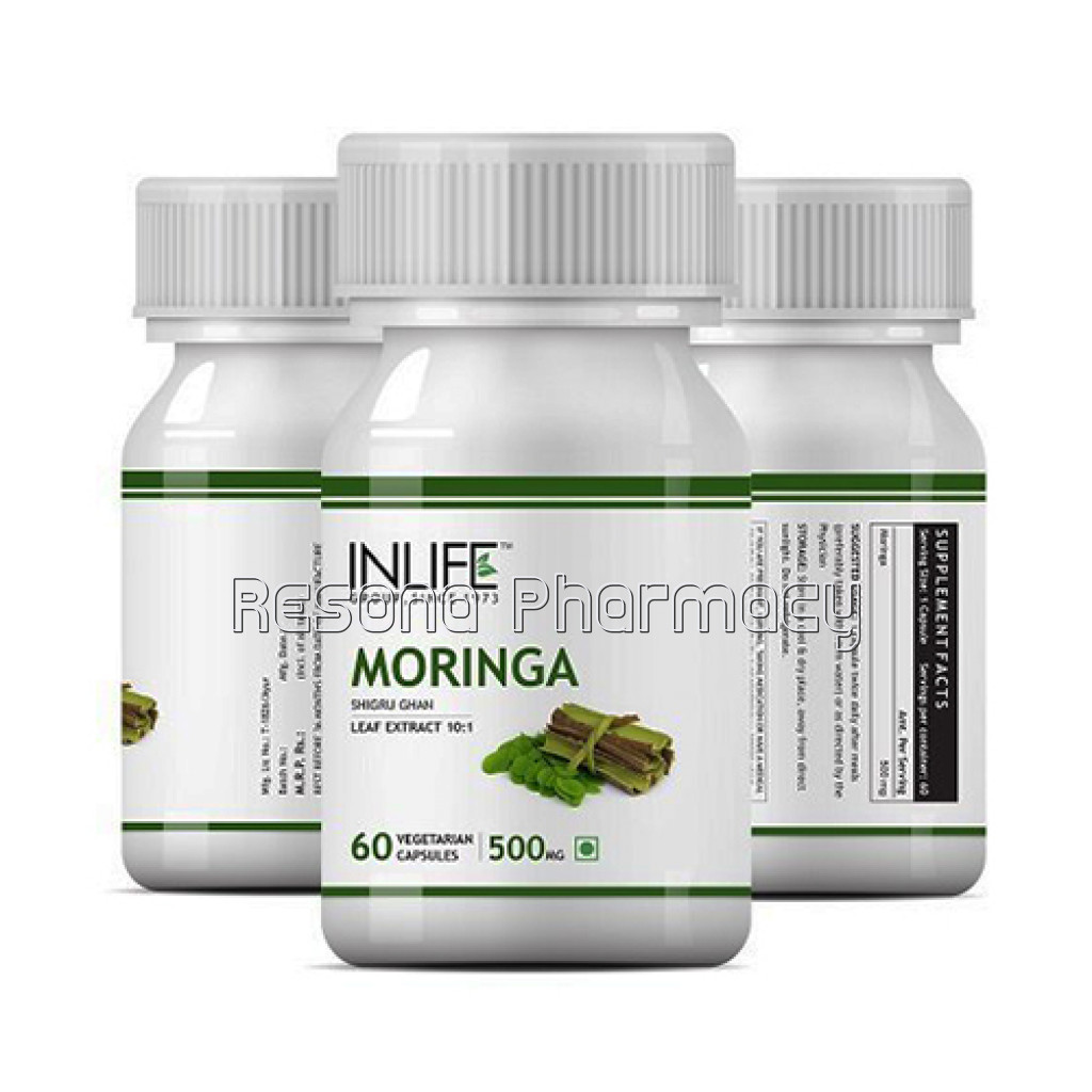 Inlife Moringa Leaf Extract Supplement, 500 Mg – 60 Vegetarian Capsule