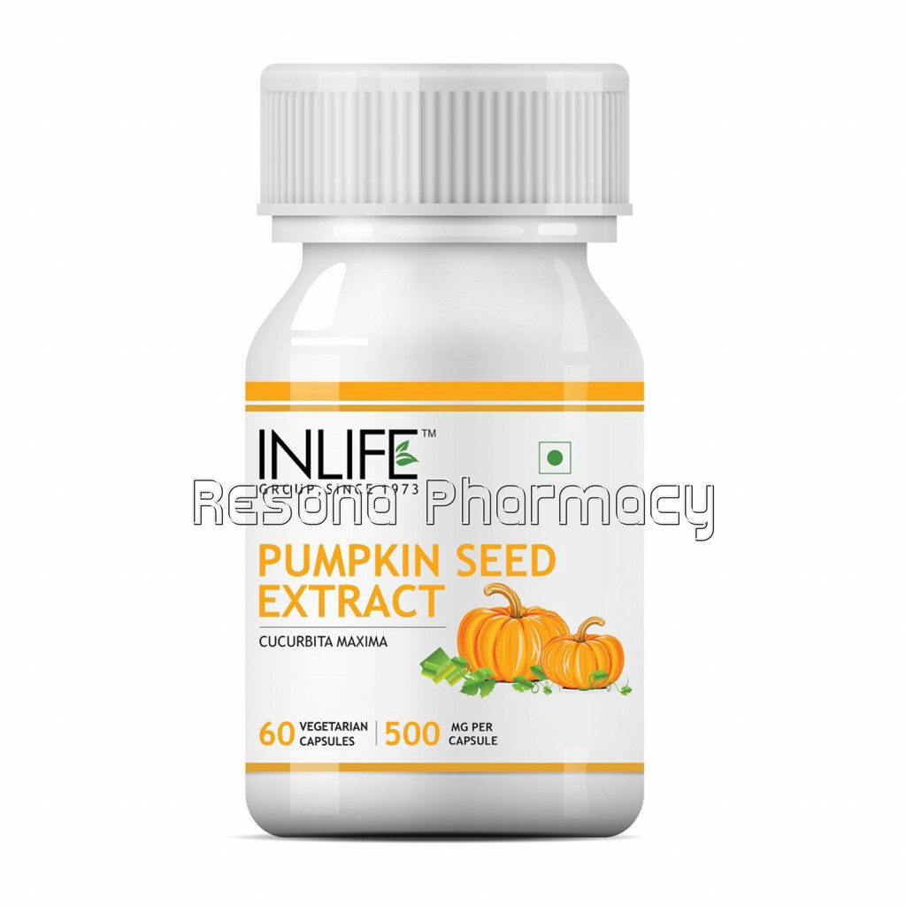 Inlife Pumpkin Seed Extract Supplement, 500 Mg – 60 Vegetarian Capsules