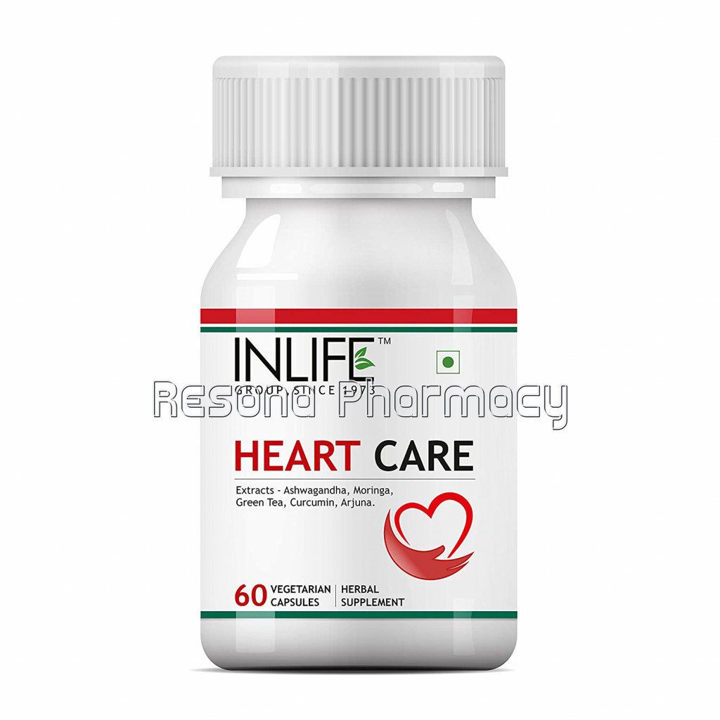 Inlife Heart Care Supplement 500Mg – 60 Vegetarian Capsules