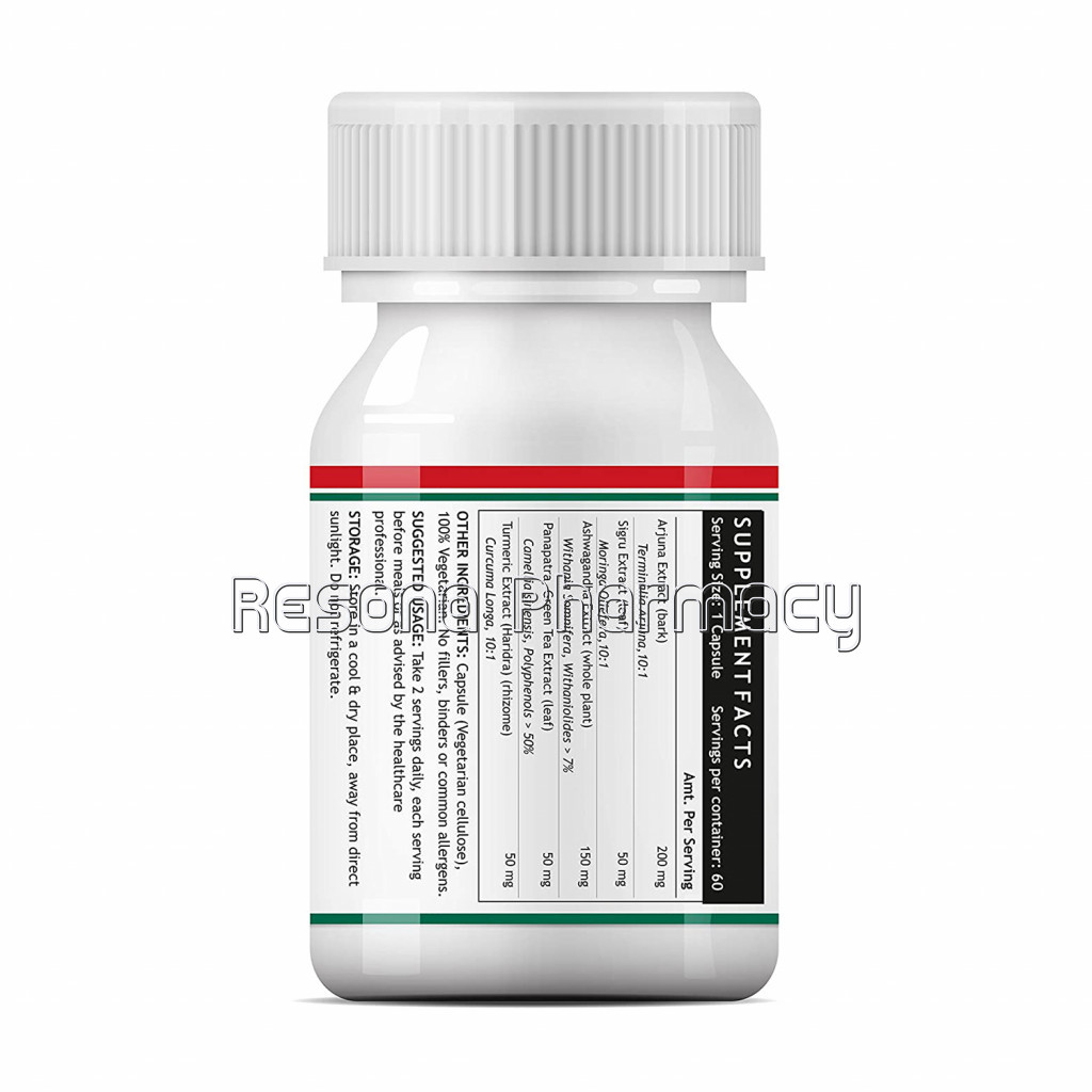 Inlife Heart Care Supplement 500Mg – 60 Vegetarian Capsules