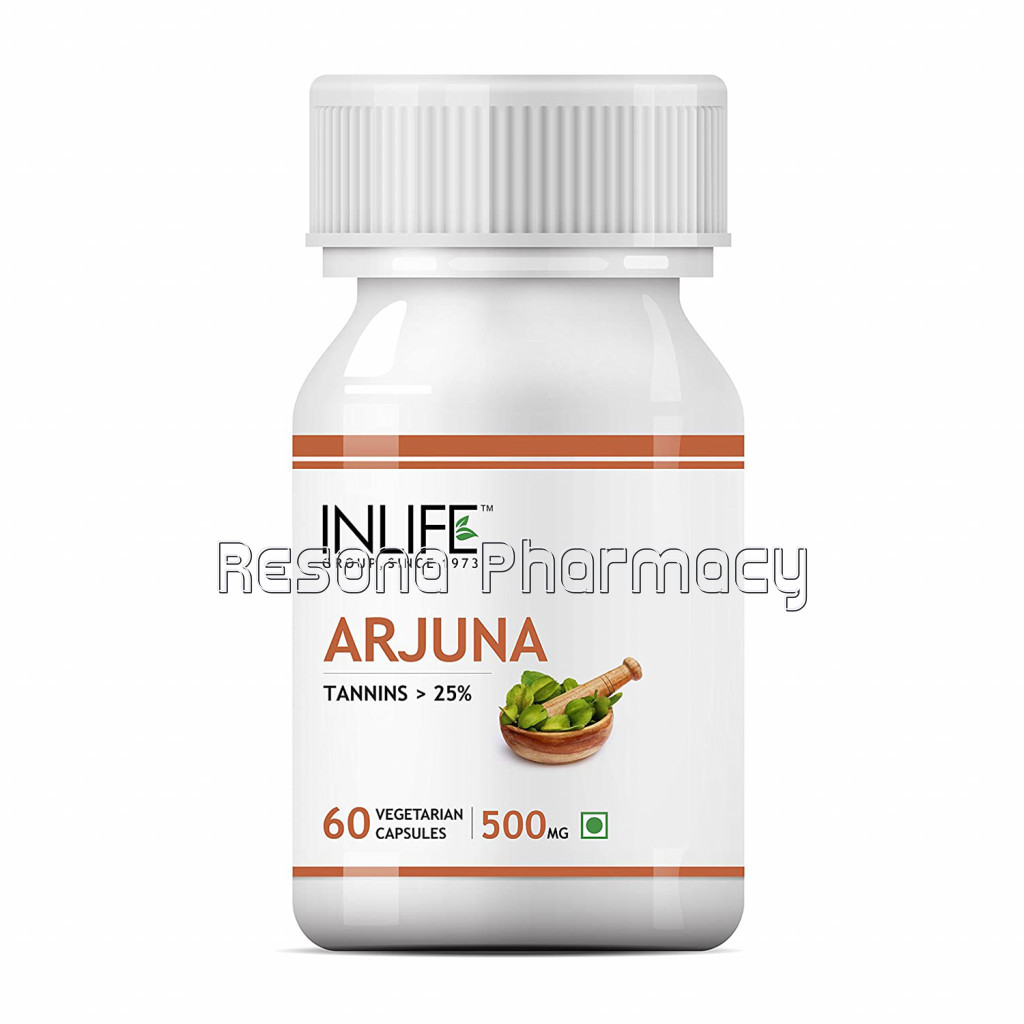 Inlife Arjuna Extract Supplement, 500Mg – 60 Veg. Capsules