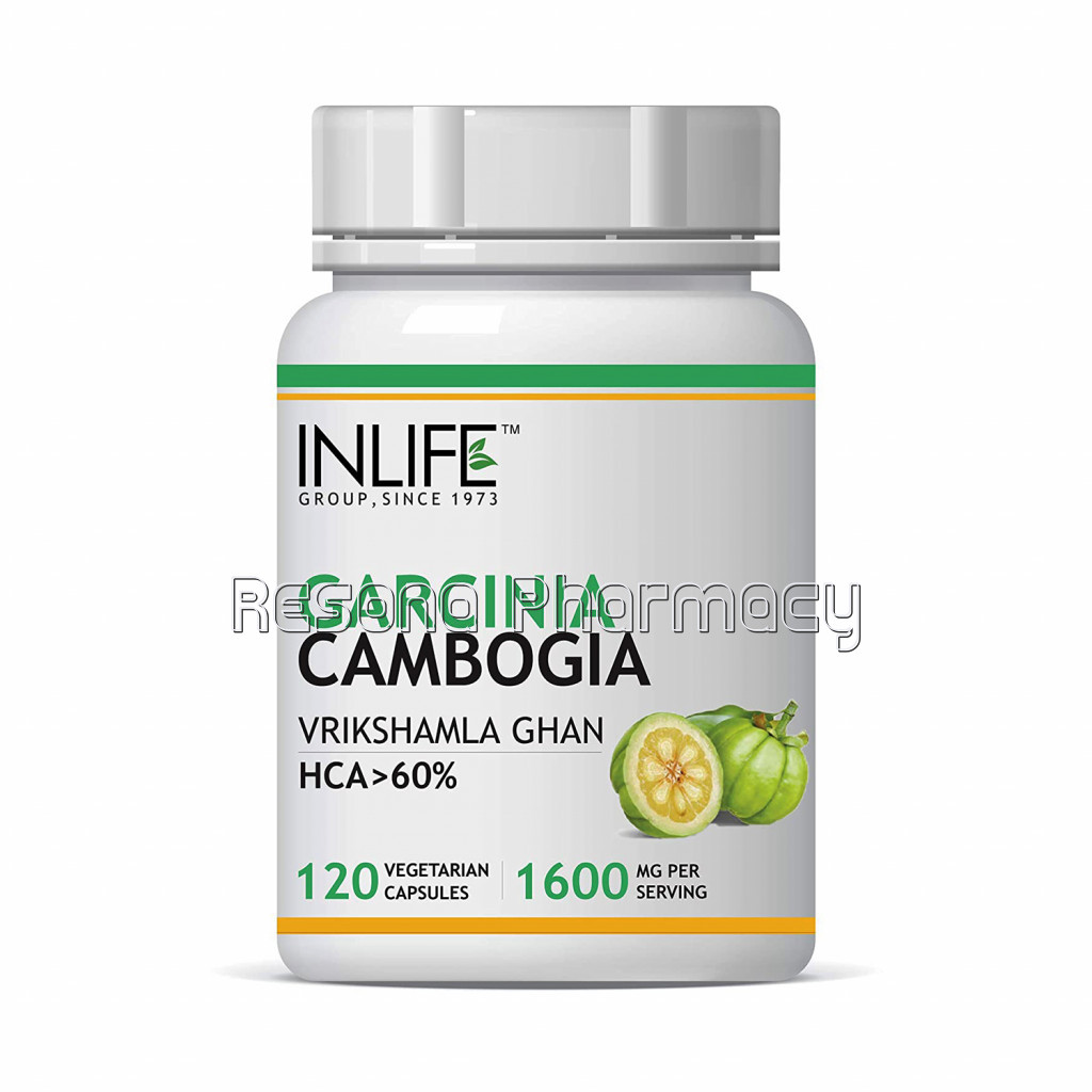 Inlife Garcinia Cambogia Extract Supplement, 1600 Mg Per Serving – 120 Vegetarian Capsules