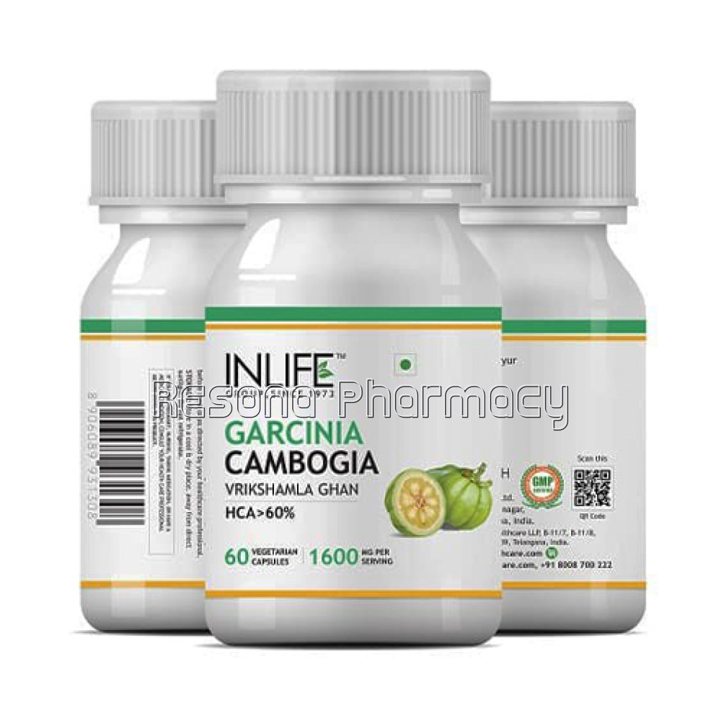 Inlife Garcinia Supplement, 1600 Mg Per Serving – 60 Vegetarian Capsule