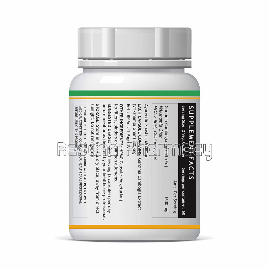 Inlife Garcinia Cambogia Extract Supplement, 1600 Mg Per Serving – 60 Vegetarian Capsules