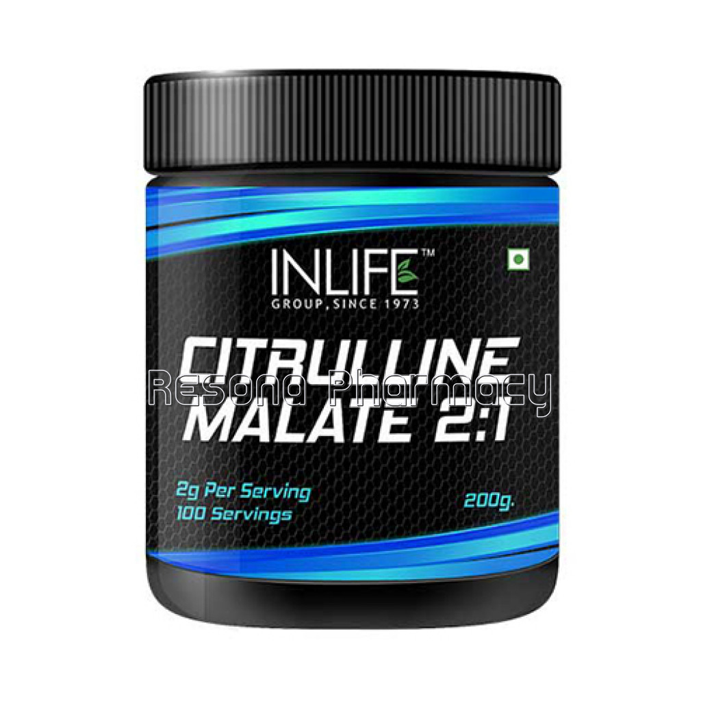 Inlife Citrulline Malate Powder 2:1 Supplement – 200Gms