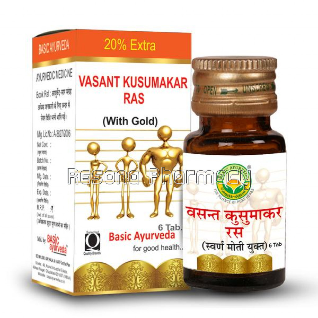 Basic Ayurveda Vasant Kusumakar Ras (6 Tablets)