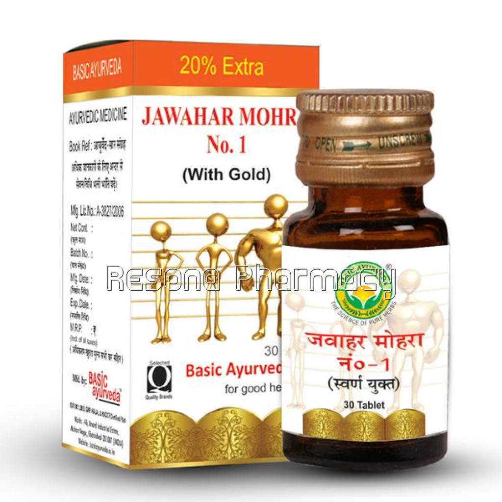 Basic Ayurveda Jawahar Mohra No 1 (30 Tablets)