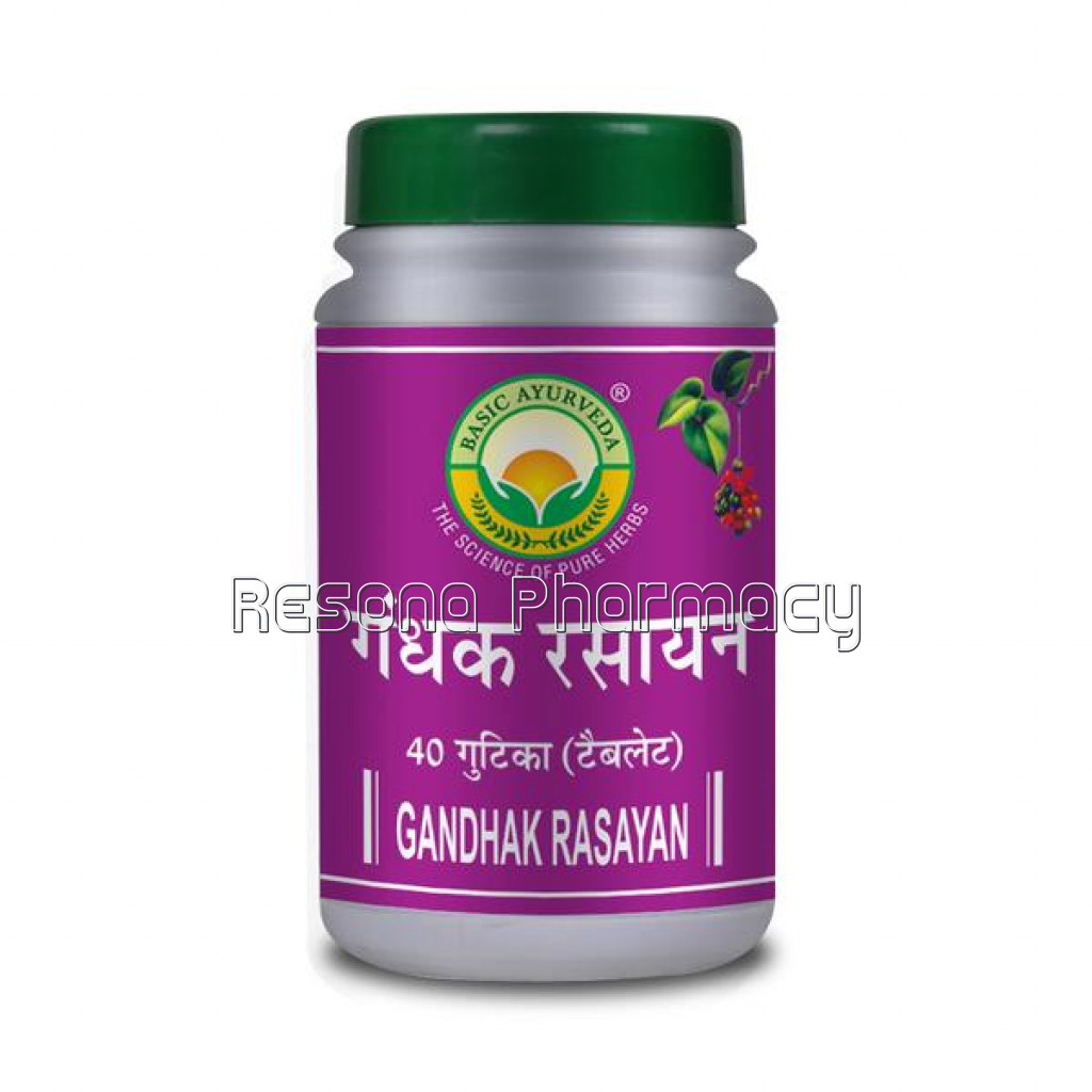 Basic Ayurveda Gandhak Rasayan Bati 40 Tablet