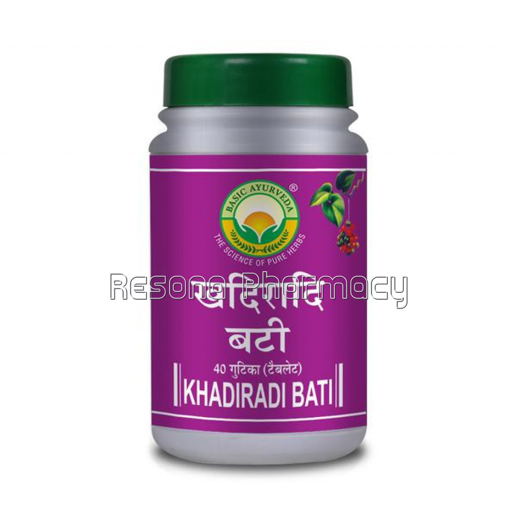 Basic Ayurveda Khadiradi Bati 40 Tablet