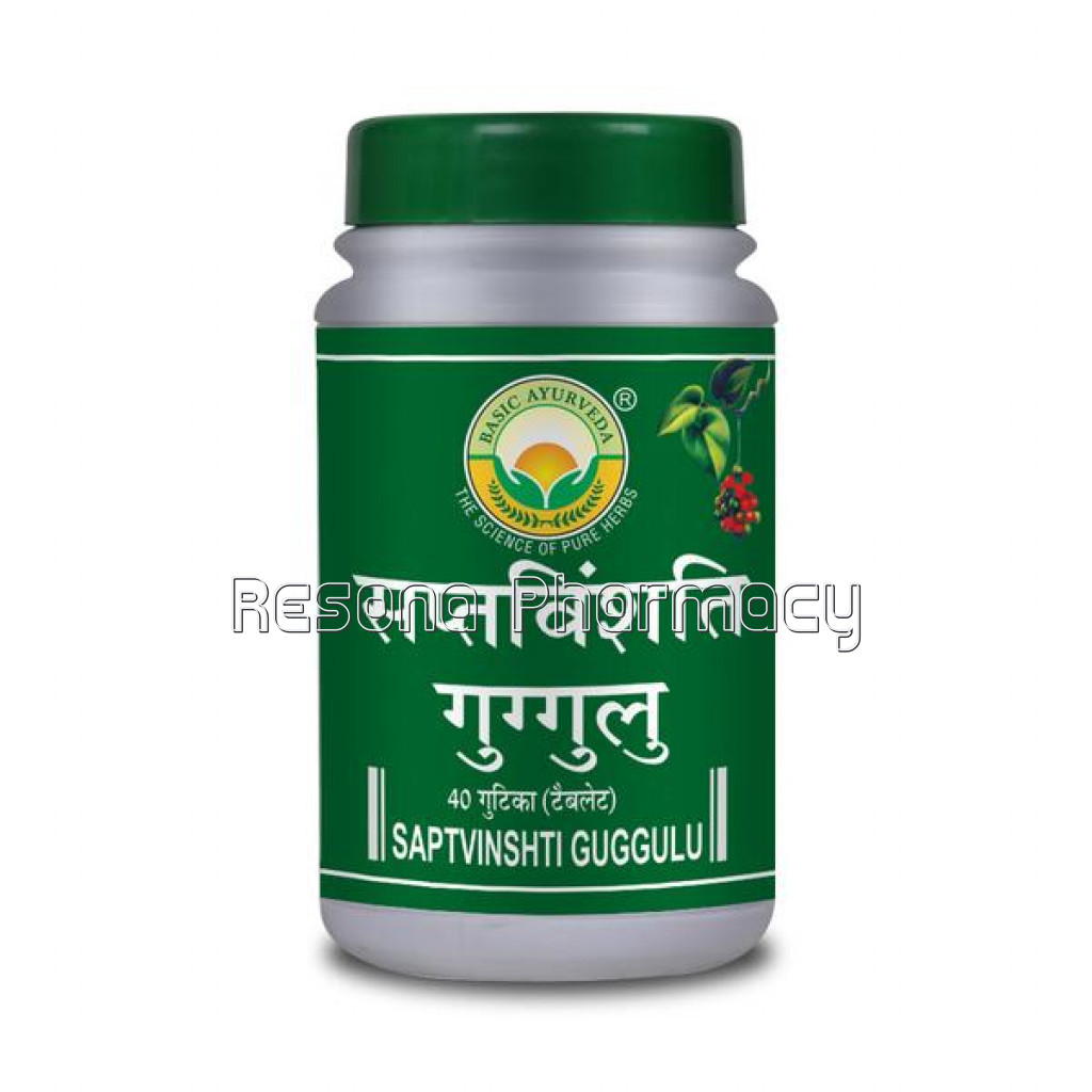 Basic Ayurveda Sptvinshti Guggulu 40 Tablet