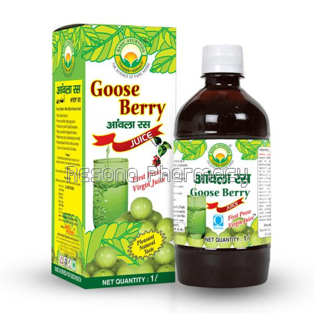Basic Ayurveda Goose Berry (Amla Ras) Juice 1 Ltr