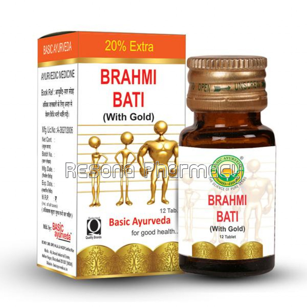 Basic Ayurveda Brahmi Bati (12 Tablets)