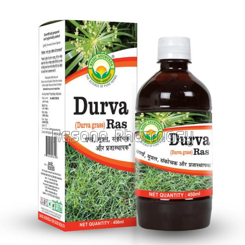 Basic Ayurveda Durva (Dhurva Grass) Ras 450 Ml