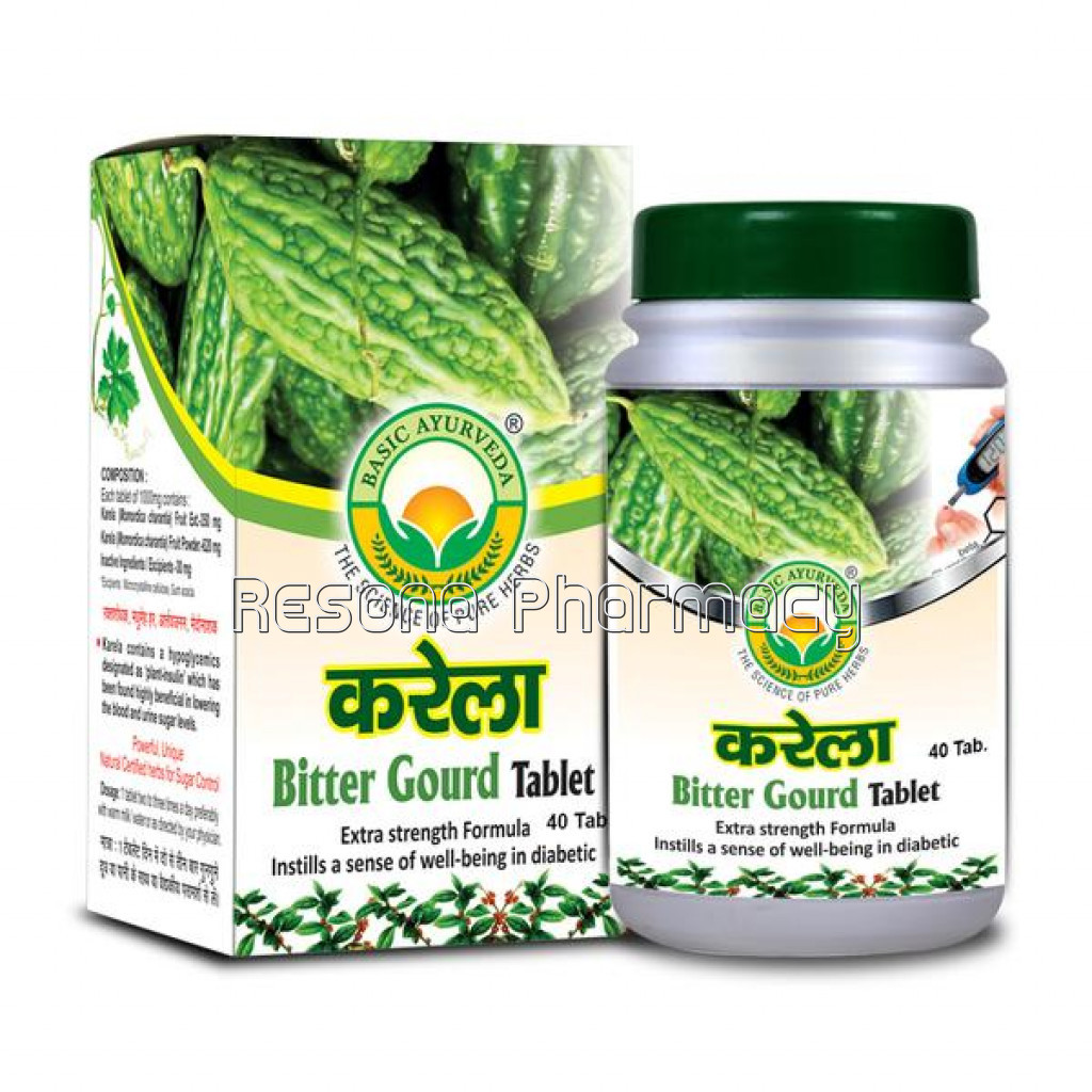 Basic Ayurveda Karela (Bitter Gourd) 40 Tablet