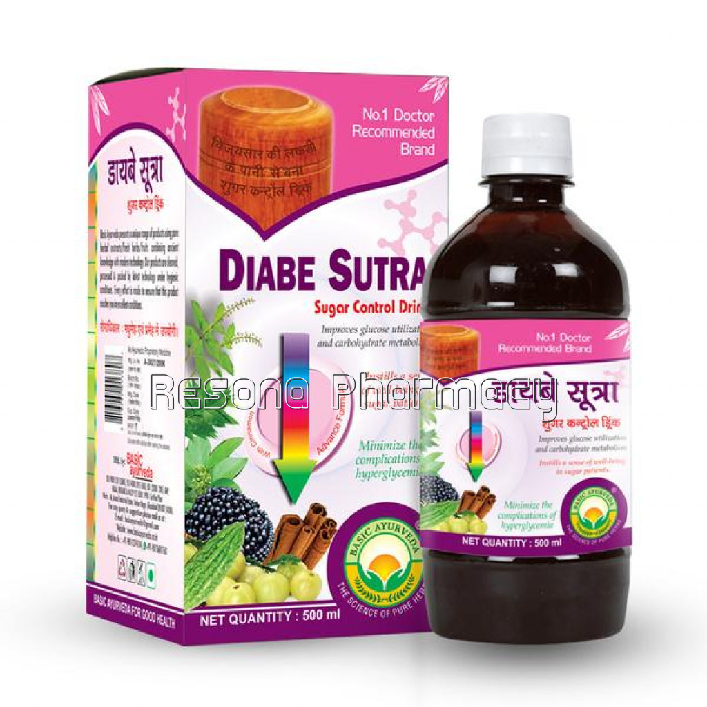 Basic Ayurveda Diabe Sutra Sugar Control Drink 500 Ml
