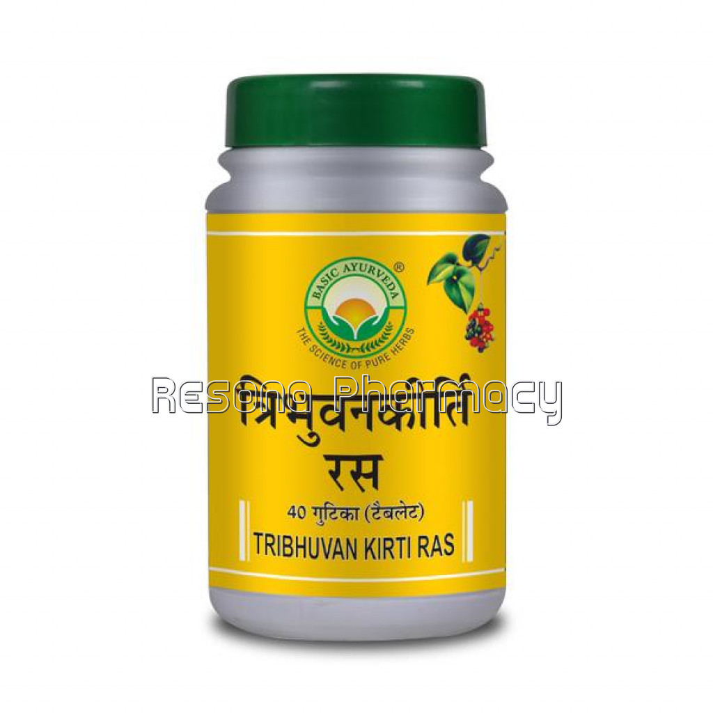 Basic Ayurveda Tribhuvan Kirti Ras 40 Tablet