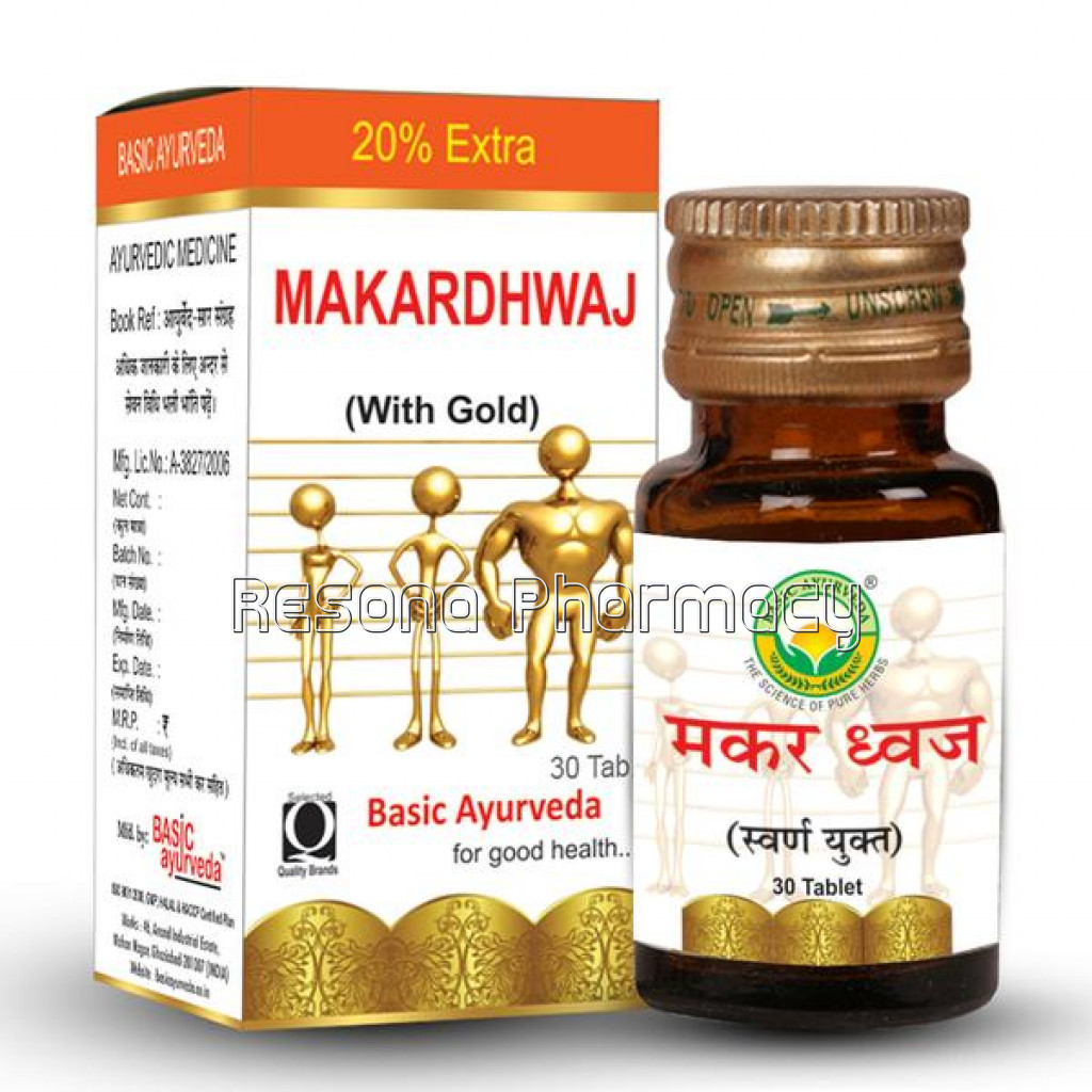 Basic Ayurveda Makardhwaj Bati (30 Tablets)