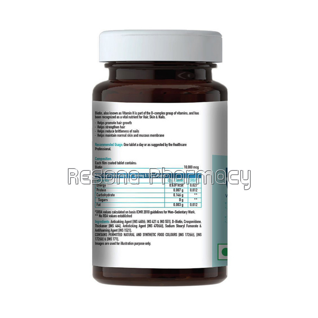 Healthkart Biotin (10000 Mcg), 90 Tablet(S), Unflavoured