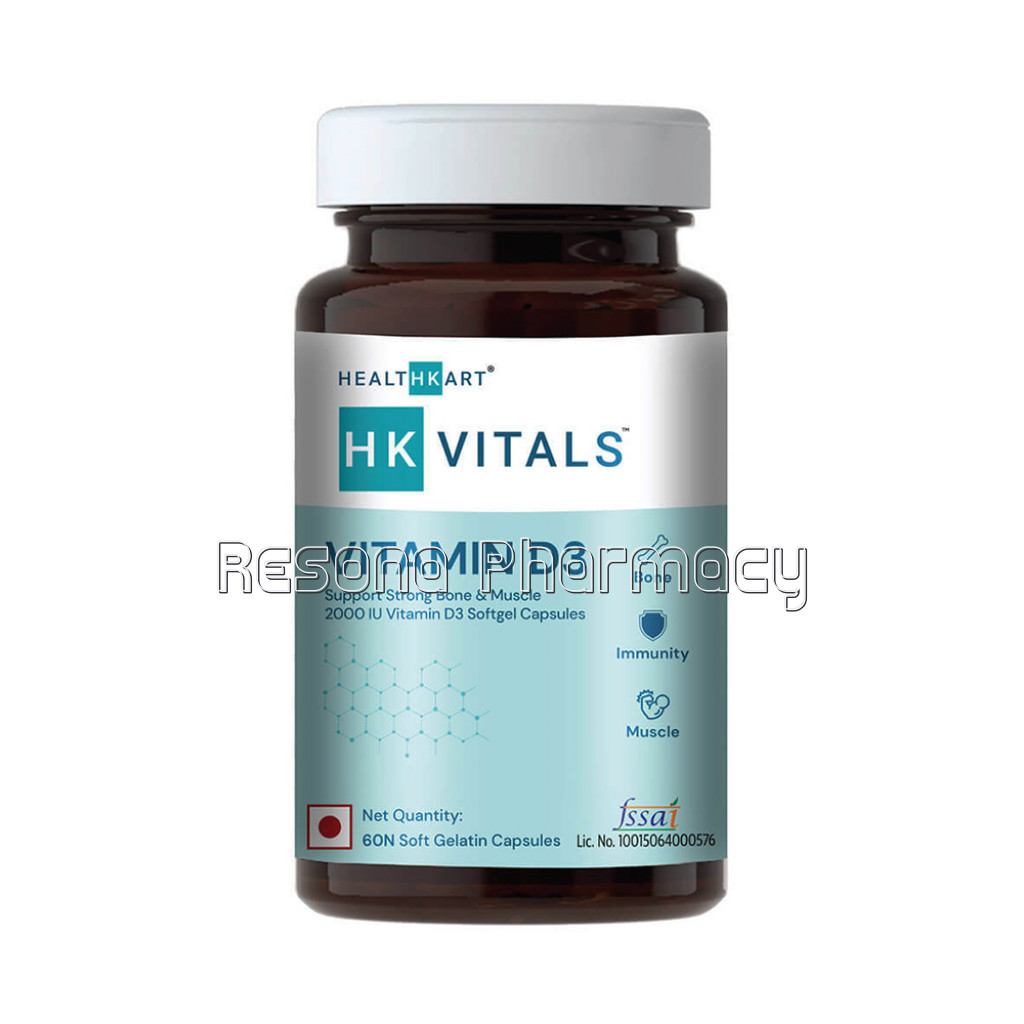 Healthkart Hk Vitals Vitamin D3 (2000 Iu), 60 Softgels