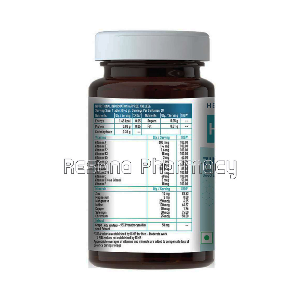 Healthkart Hk Vitals Zinc Complex, 60 Tablet(S)