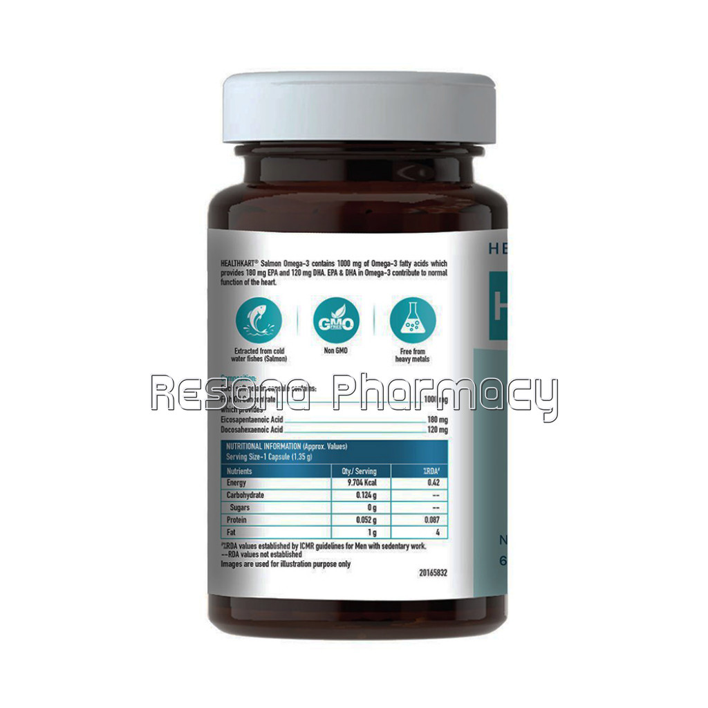 Healthkart Salmon Omega 3, 60 Capsules