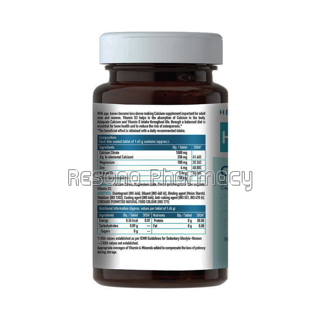 Healthkart Hk Vitals Calcium With Mag Zinc and Vit D3, 90 Tablet(S), Unflavoured