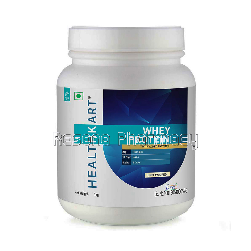 Healthkart 100% Pure Whey Protein, 2.2 Lb, Unflavoured